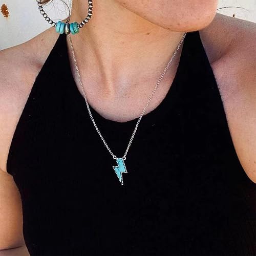 NEWITIN 20 Pieces Silver Bohemian Jewelry Set for Women Fashion Costume Jewels Turquoise Necklace Bracelet Ring Earrings Western Turquoise Jewelry Set for Women thumbnail 6