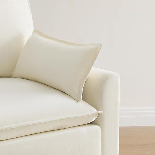 CHITA 113" Oversized Cloud Sectional Couch, Modern Modular Sectional Sofa Set for Living Room, 4 Seater L Shaped Couch, Cream thumbnail 5