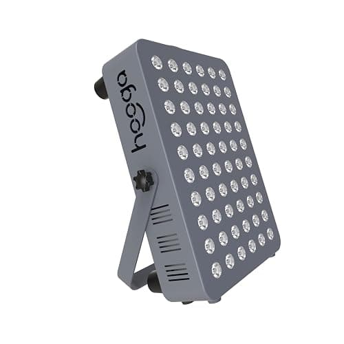 Hooga Red Light Therapy Panel – 660nm Red & 850nm Near Infrared Light Therapy Device, LED Light Therapy Lamp for Face & Body, 60 LEDs, Timer, Stand, Carrying Handle – HG300 thumbnail 2
