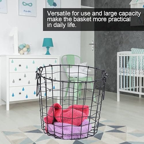 Iron Art Laundry Basket, Multifunctional Storage Organizer for Bathroom, Nordic Style, ins style, Versatile Use with Large Capacity, Hollow Design for Dirty Clothes thumbnail 4