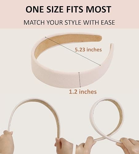 TERSE Headbands for Women Trendy Non Slip Headband for Girls Long Short Hair, Cute Ribbed Women Headbands Elastic Hair Bands Fashion Hard Head Band Accessories 1 Inch thumbnail 4