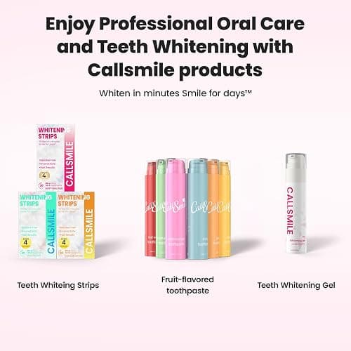 CALLSMILE Teeth Whitening Strips - Whitening Strips for Sensitive Teeth, Hydrogen Peroxide Teeth Whitener for Coffee, Wine, Tobacco, and Other Stains, 28 Strips (14 Days Treatment), Mint thumbnail 8