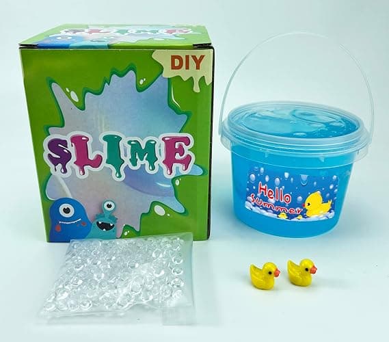Charming Blue Crunchy Fishbowl Bead Slime,Super Soft and Non-Sticky, Great for Birthday Gifts for Girl and Boys,Party Favors,Christmas Stocking Stuffers thumbnail 3