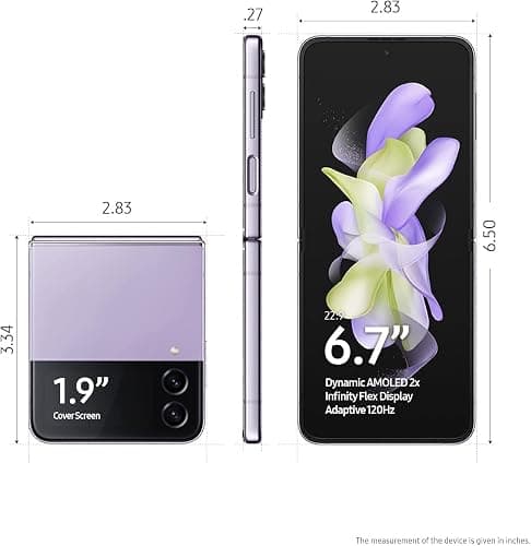 Samsung Galaxy Z Flip 4 5G, US Version, 128GB, Bora Purple - Unlocked (Renewed) thumbnail 4