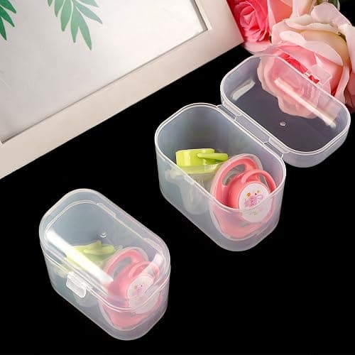 Accmor Pacifier Case, Pacifier Container Can Storage 2 Pacifiers, Baby Pacifier Holder Case for Travel, BPA Free,Transparent,2 Pack thumbnail 2