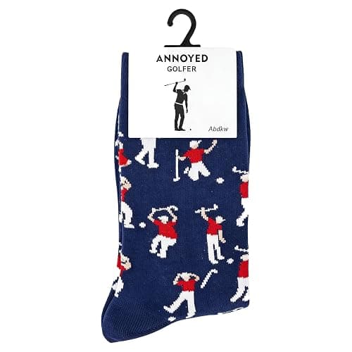 Abdkw Golf Socks - Funny Annoyed Golfer Novelty Socks - Funny Golf Fathers Day Gift for Dad Husband Stepdad - Image 1