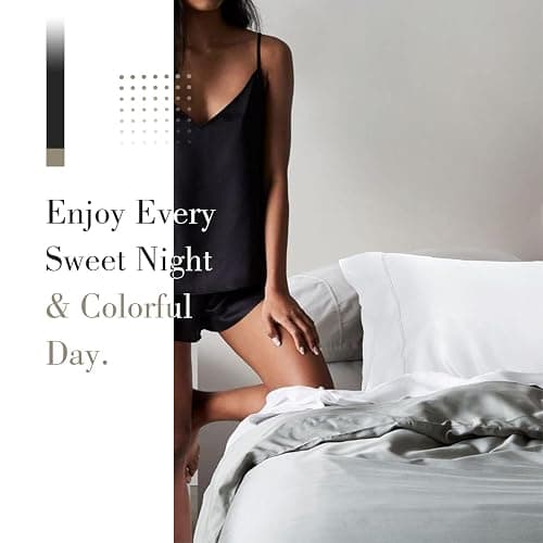 WishSmile Standard Pillow Cases Cooling Pillowcases Set of 2 Breathable Cool Silky Soft Rayon Derived from Bamboo Fabric,Hair and Skin Friendly,White,20x26IN thumbnail 6