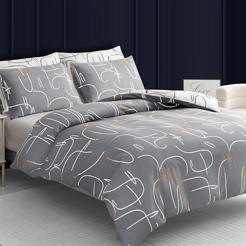 Pamposh King Size Duvet Cover Sets Premium Brushed Microfiber Duvet Cover King Size Ultrasoft Hypoallergenic Reversible 3 PCS Bedding Set With Zipper Closure thumbnail 2