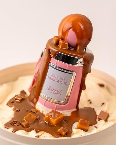 Sapil Naughty Vanilla Oud Eau De Parfum for Women – Long-Lasting Sweet Vanilla & Caramel Perfume with Musk, Amber & Oud – Luxury Arabic Gourmand Fragrance – 3.38 oz thumbnail 2