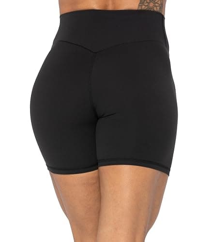 Sunzel No Front Seam High Waist Biker Shorts for Women, Squat Proof Yoga Workout Gym Bike Shorts thumbnail 4