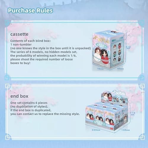 RZAHUAHU Heaven Official Blessing Tumbler Blind Box Hua Cheng Xie Lian Chibi Figure Anime Tilting Doll Gift (1 Pcs) thumbnail 6
