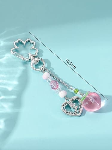 AGEN KGEN Aesthetic Y2K keychains Cute Butterfly Star Strawberry Bear Guitar Keychains Charms for Women Bag Purse Gifts thumbnail 6