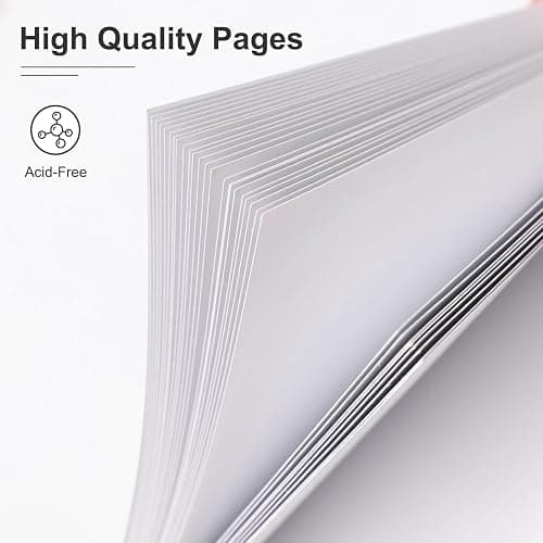 Scrapbook Photo Album 8x8 Inches 40 Pages Hardcover Kraft Paper Linen Cover Scrap Book Memory Book DIY Scrapbook Albums for Wedding Baby Boyfriend Travel Anniversary Family, Beige thumbnail 4