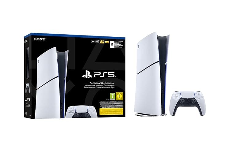 Playstation Sony, 5 Édition Numérique, PS5 avec 1 Manette Sans Fil DualSense, Couleur : Blanche - Image 1