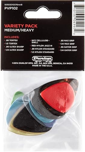 Jim Dunlop Guitar Pick MD/HV Variety Pack - 12 Pack thumbnail 2