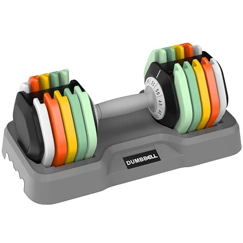 HYPATA 25/55 lbs Pair Adjustable Dumbbell Set, Adjust Dumbbell Weight for Exercises Pair Dumbbells for Men and Women in Home - Image 1