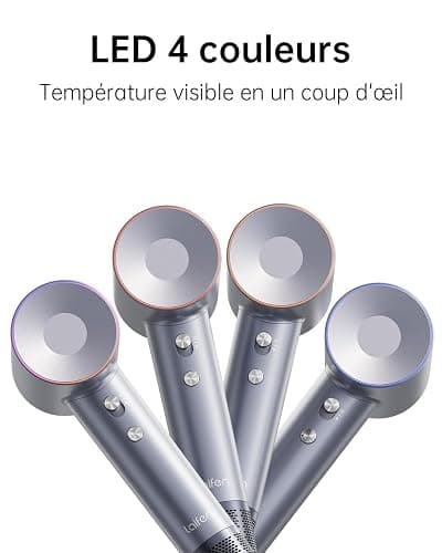 Laifen Swift Special Sèche-cheveux 200M d'Ions Négatifs Moteur Brushless 110K tr/min Séchage Rapide Contrôle Intelligent de Température 3 Buses Magnétique Bruit Réduit Cheveux Bouclés Lisses (Argent) thumbnail 6