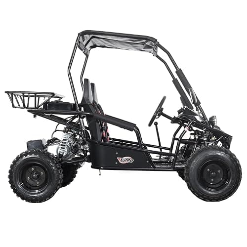 X-PRO Rover 110cc Go Kart with Automatic Transmission w/Reverse, LED Headlights, Big 16" Wheels! (Black) thumbnail 4