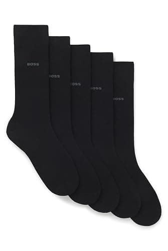 BOSS Hommes 5P RS Uni CC Lot de cinq paires de chaussettes mi-mollet en coton mélangé - Image 1