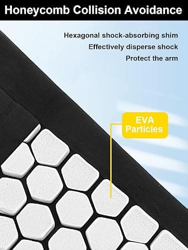 2 Pack Basketball Arm Sleeves Football Arm Sleeves Volleyball Arm Sleeves, Honeycomb Anti Collision Padded Arm Sleeve thumbnail 5