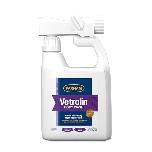 Farnam Vetrolin Body Wash, Time-Saving with No Scrubbing, Gentle and Moisturizing with Argan Oil, Soothes Dry Skin, for Horses and Dogs, 32 fl oz. - Image 1