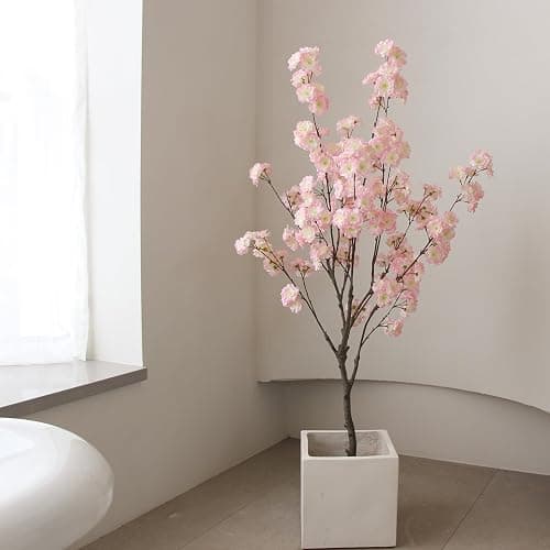 Nafresh Tall Artificial Cherry Blossom Tree, 4Ft(48'), Realistic Potted Silk Faux Tree, Indoor/Outdoor for Home, Office, Living Room, Bedroom, Porch thumbnail 6