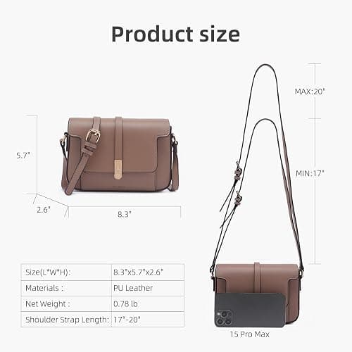 Prettyzys Crossbody Bag for Women，Trendy Small Shoulder Bag Phone Wallet Purse for Women thumbnail 3