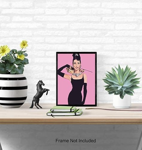 Audrey Hepburn Wall Art, Home Decor - 8x10 Pop Art Poster, Print - Contemporary Modern Room Decorations - Great Gift for Women, Her, Wife, Woman - Unframed PicturePhoto thumbnail 4
