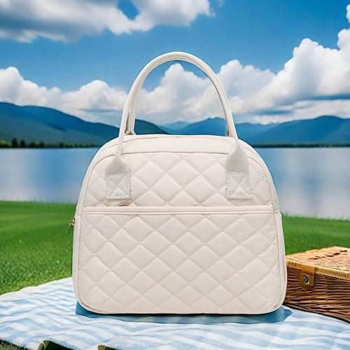 CAMTOP Lunch Box for Women Insulated Lunch Bag Lunchbox Cooler Thermal Leakproof Quilted Reusable Lunch Tote Bag for Work School Travel Picnic thumbnail 9