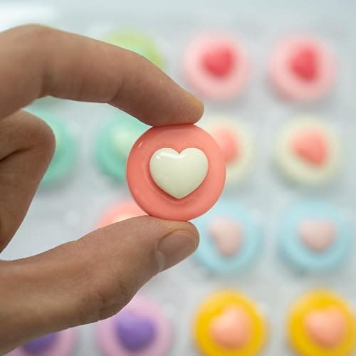 ⭐️ SUNURS 16/9-Piece Glossy Cute Macaron Love Heart Magnet Set - for Whiteboard, Locker, Kitchen & Office, Colorful Strong Decorative Magnetic Decals (Multi-Color, Multi-Pack) thumbnail 4