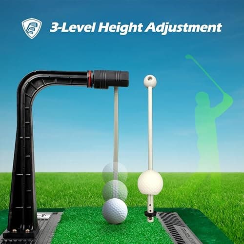WINNER SPIRIT Real Swing 300 Golf Swing & Hitting Trainer, True Impact, Checking Path After Swing Practice Mat Groover Training Aid, Height Adjustable thumbnail 6