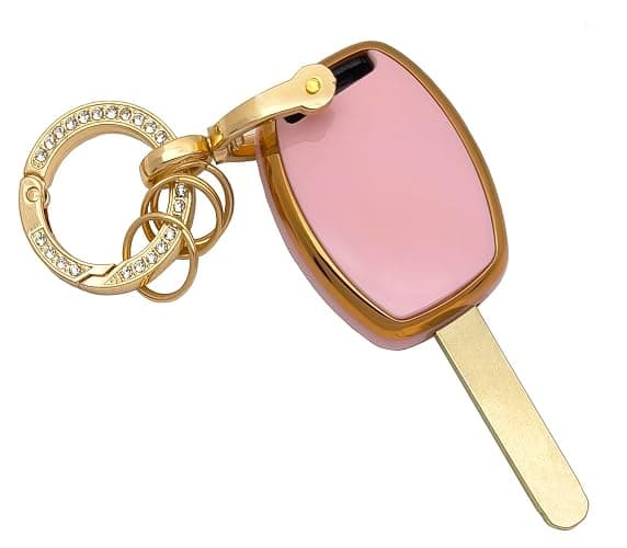 TPU Protector Key Fob Cover Keychain fit for Honda 2003-2012 Accord / 2006-2013 Civic EX / 2009-2015 Pilot /2005-2006 CR-V Key Fob (Pink) thumbnail 6