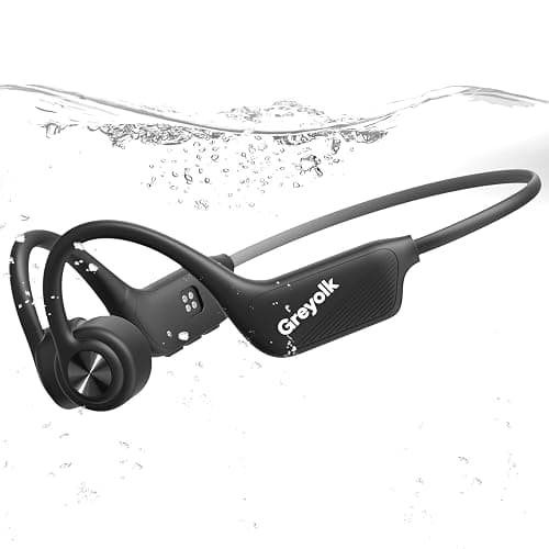 GREYOLK Swimming Headphones,Bone Conduction Headphones Bluetooth 5.4,IP68 Waterproof,32G Memory Sports Headphone,Underwater Headphone with MP3-Player for Swim,Open Earphones for Swimming Running - Image 1