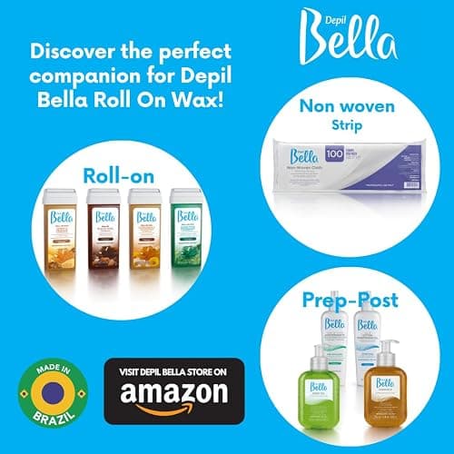 Depil Bella Brazilian Roll On Wax Honey and Propolis Depilatory | Body Waxing, Hair Removal Wax-Cartridge | For Men and Women | Home Self Waxing | Sensitive Skin | Dermatologically Tested | Painless thumbnail 6