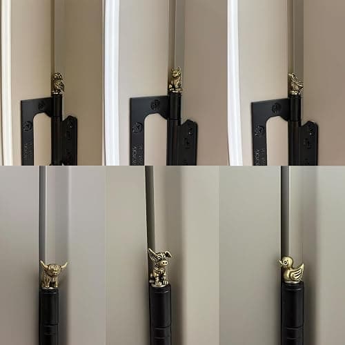 6 Pcs Brass Animal Hinge Toppers, Hand-Cast Italian Solid Brass for Bedroom Living Room Kids Room, Summer Home Refresh, Back to School, Fall Thanksgiving, Housewarming Animal Lover Farmhouse Gifts thumbnail 6