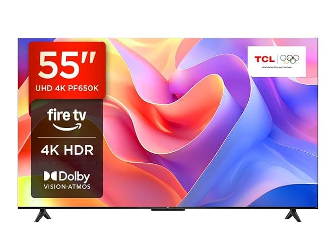 TCL 55PF650K 55-inch 4K Ultra HD, HDR TV, Smart LED Fire TV (Dolby Vision, Dolby Atmos, DTS, HDR 10, Alexa built-in, Airplay2, Miracast) - Image 1