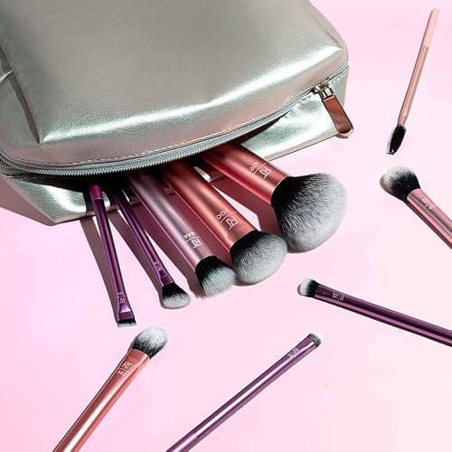 Real Techniques Blends Set, 10-Piece Makeup Brush Collection with Beauty Bag for Face and Eye, Use with Liquid, Cream, or Powder, Vegan, Cruelty-Free, Travel-Friendly, Easy to Clean thumbnail 3