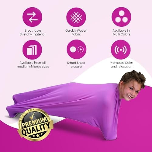SENSORY4U Sensory Sack Body Sock – Stretchy Compression Suit for Kids – Great for Play, Movement, and Body Awareness thumbnail 3