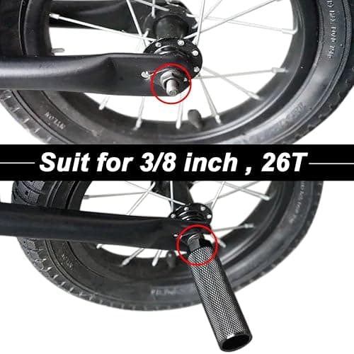 SMALLSTARIII Bike Pegs 2Pcs Aluminum Alloy Anti-Skid Lead Foot Bicycle Pegs 3/8 inch Axles thumbnail 5