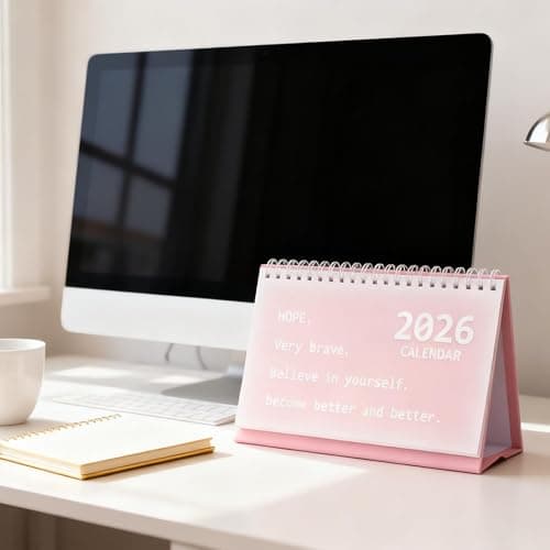 Desk Calendar 2026, Macaron Color 14-Month Writeable Desk Stand Up Calendar Runs from Nov 2025 - Dec 2026, Tear-Off Calendar for Office & Home, Pastel Pink, 8.27" x 6.9" thumbnail 5