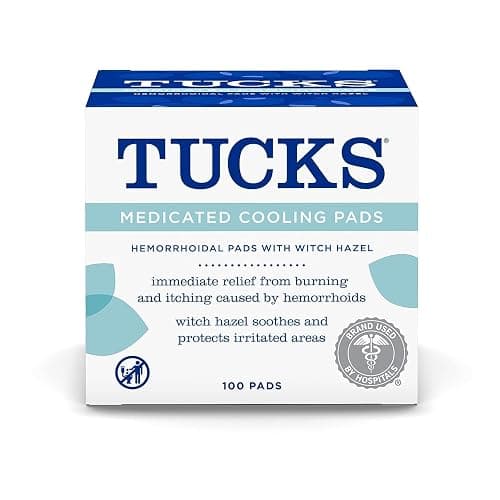 TUCKS Medicated Cooling Pads, 100 Count – Pads with Witch Hazel, Cleanses Sensitive Areas, Protects from Irritation, Hemorrhoid Treatment, Medicated Pads Used By Hospitals - Image 1