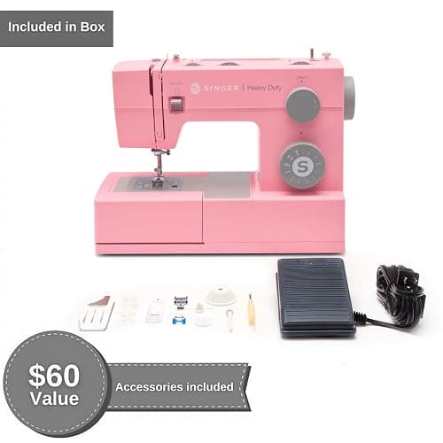 SINGER 4411 Heavy Duty Pink Sewing Machine with Accessories | High Speed, 69 Stitch applications, Strong Motor, Metal Frame, LED Light & 4-Step Buttonhole thumbnail 4