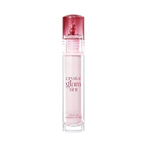 CLIO CRYSTAL GLAM TINT (CHERRY SERIES 028 DRY CHERRY), Glossy Finish, Lightweight, Buildable, Glass-Like, Smoothing, Long-Lasting, Vivid, Transparent, Shiny, Moisturizing Lip Stain, Korean Lip Tint - Image 1