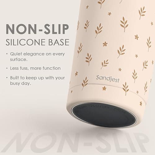 SANDJEST Botanical Tumbler 20oz, Stainless Steel Travel Cup with Lid, Insulated Coffee Mug, Botanical Gifts for Women Girls Friends Sisters on Birthday Christmas thumbnail 5