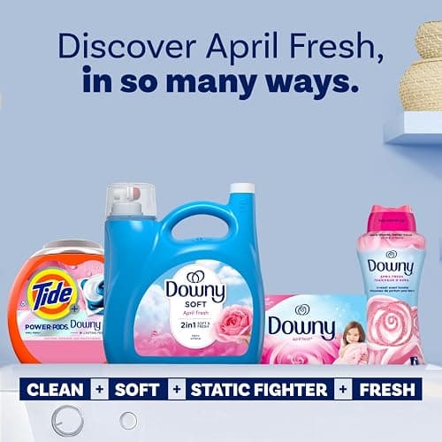 Downy Fabric Softener Liquid, April Fresh Scent, 140 fl oz, 190 Loads, HE Compatible, Downy Fabric Softener, Liquid Fabric Softener, Laundry - April Fresh - 140 Fl Oz (Pack of 1) thumbnail 8