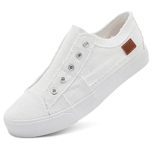 Women's Slip on Shoes Non Slip Fashion Canvas Sneakers Low Top Casual Shoes - Image 1