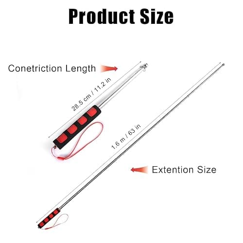 4pcs Horse Training Flag, 5.25 Feet Red Telescopic Flag Poles with 17.1x17.1inch Retractable Horse Training Equipment Horse Flag (Four Colors) thumbnail 3