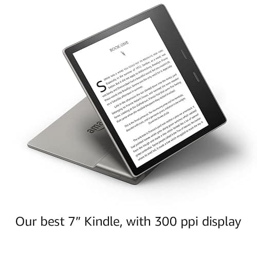 International Version – AT&T – Kindle Oasis – With 7” display and page turn buttons - 32 GB, Graphite - Free 4G LTE + Wi-Fi thumbnail 4