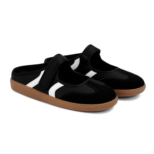 Mary Jane Sneakers for Women Slip on Mules Walking Flats Fashion Sneakers | Round Toe, Hook and Loop, Slingback, Lightweight Footwear, Women Fashion Shoes for Walking, Travel, Daily Wear thumbnail 4