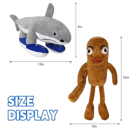 Italian Brainrot 2Pcs Tralalero Tralala and Tung Tung Tung Sahur Toy Gift, Cute Stuffed Figure Doll for Kids and Adults Inspired Plush Toy thumbnail 3